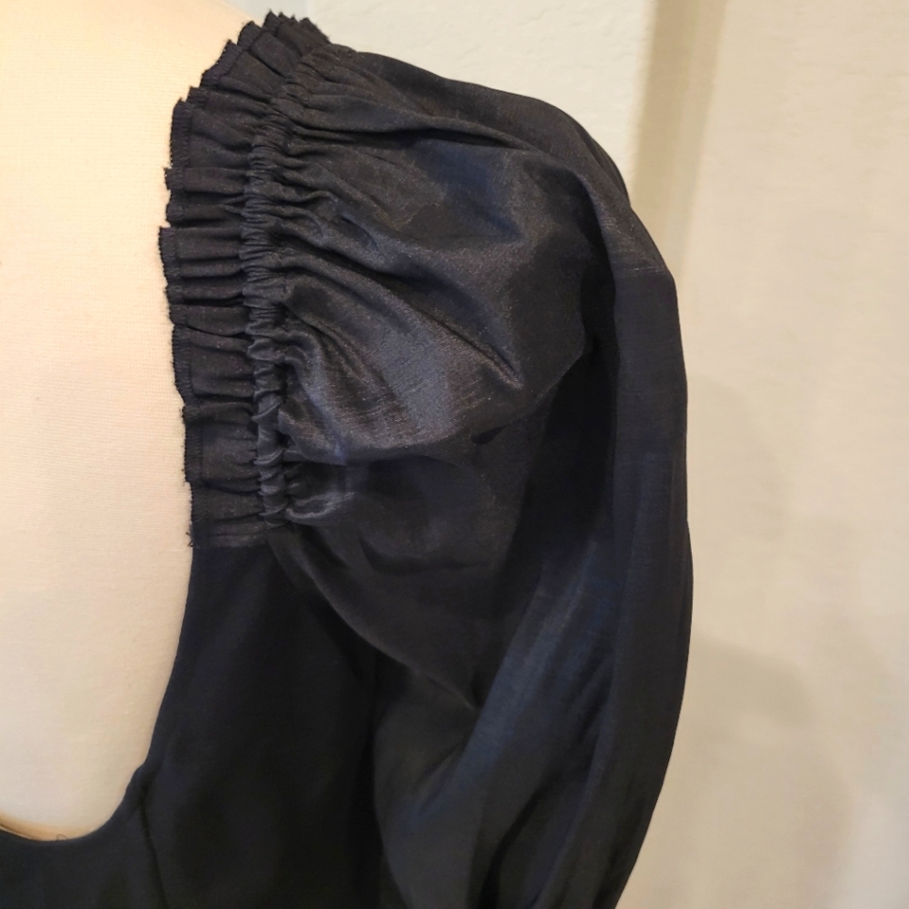 A.N.A BLACK BODYCON MINI DRESS WITH BUBBLE SLEEVES NWT SIZE MEDIUM - Picture 10 of 15